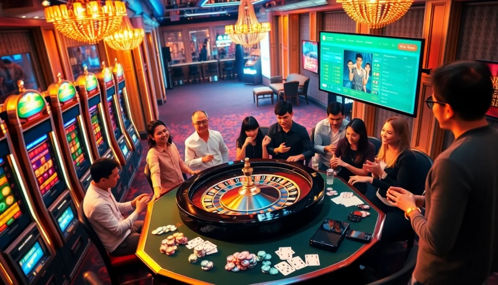 Jogoluck showcases the excitement of a lively casino scene filled with players eager to gamble and win.
